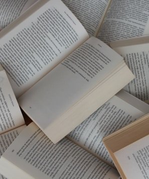 white and brown book on brown woven surface